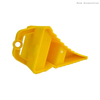 Non Slip Yellow Triangular Trailer Chock Wheel Plastic Stoppers Container Rubber Caster Wheel Chock