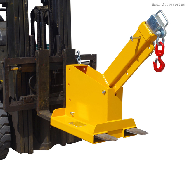 Heavy Duty Steel Adjustable Forklift Telescoping Lifting Jib Boom Crane Tilt Jib for Industrial Handling and Lifting