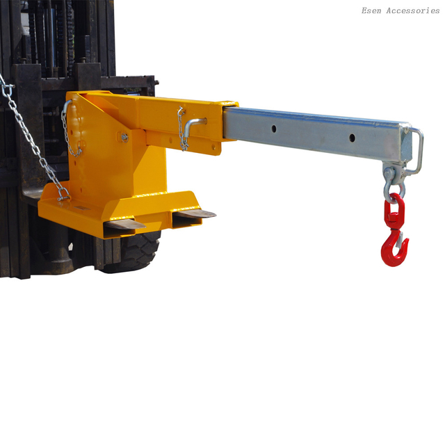 Heavy Duty Steel Adjustable Forklift Telescoping Lifting Jib Boom Crane Tilt Jib for Industrial Handling and Lifting