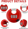 Customized Stainless Steel Round 4 Digit Combination Padlocks Code Lock Shipping Container Disc Lock 