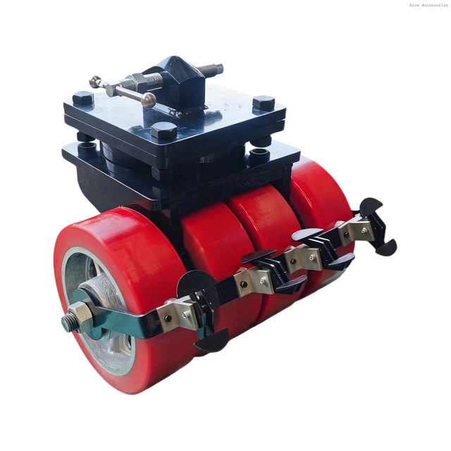 60 Tons Load ISO Shipping Container Cast Iron PU Swivel Handling Caster Wheels