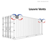 Durable Rectangle Aluminum Customized Container Ventilation System Shipping Container Fixed Louvers Vents