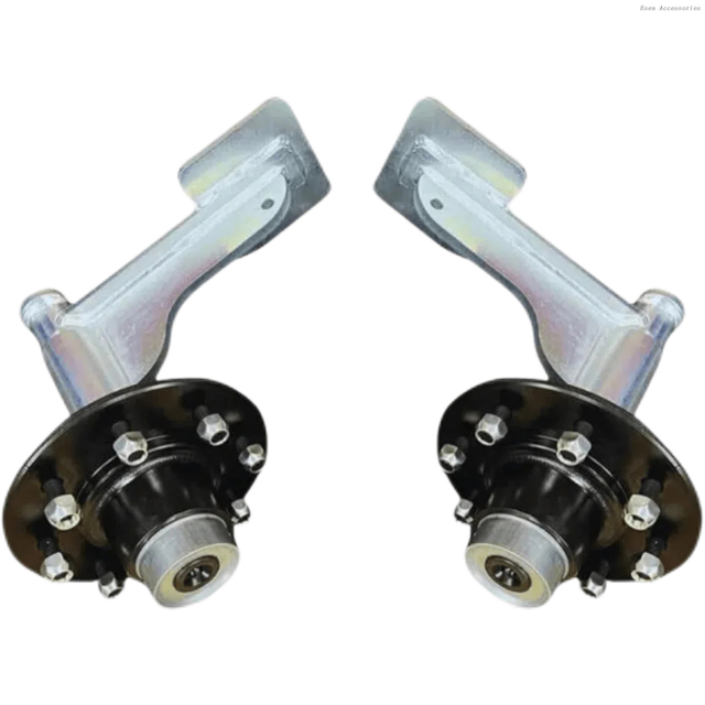 Steel Container Wheel Kit 2-Pack Heavy-Duty Transport Wheels with Axles & Spindle Fabrication