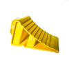 Non Slip Yellow Triangular Trailer Chock Wheel Plastic Stoppers Container Rubber Caster Wheel Chock