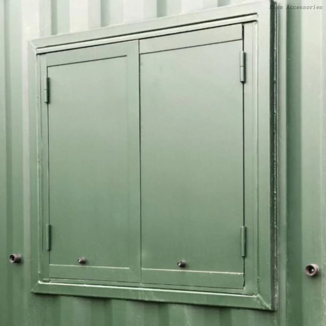 Heavy Duty Steel Shipping Container Prefab House Anti Vandal Window Shutter