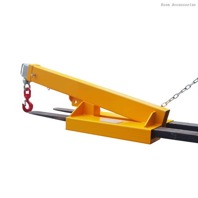 Forklift Jib Crane Telescopic Forklift Lifting Jib Extension Tilt Fixed Boom Forklift Attachment
