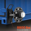 2-Pack Shipping Container Wheels 8-Lug Wheels Kit Heavy Duty Shipping Container Axle with U-Shaped Handle