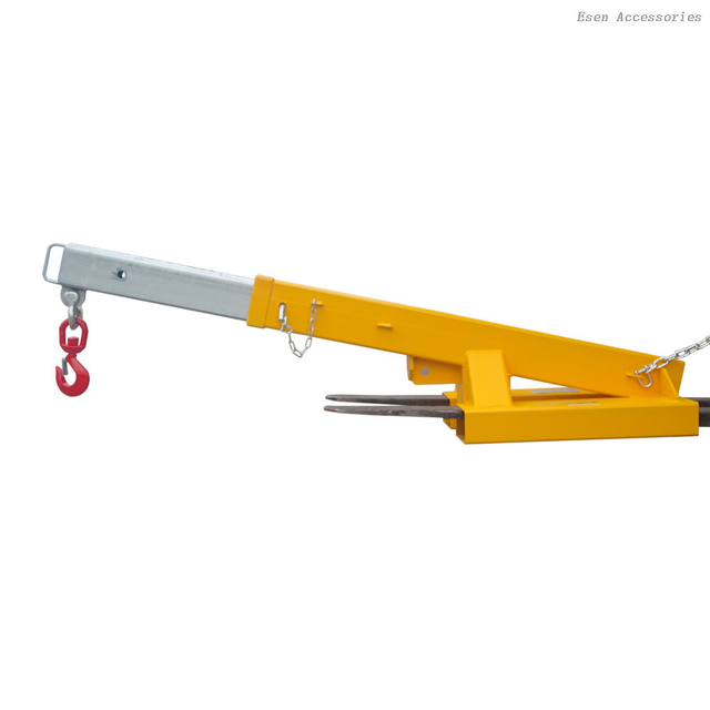Forklift Jib Crane Telescopic Forklift Lifting Jib Extension Tilt Fixed Boom Forklift Attachment
