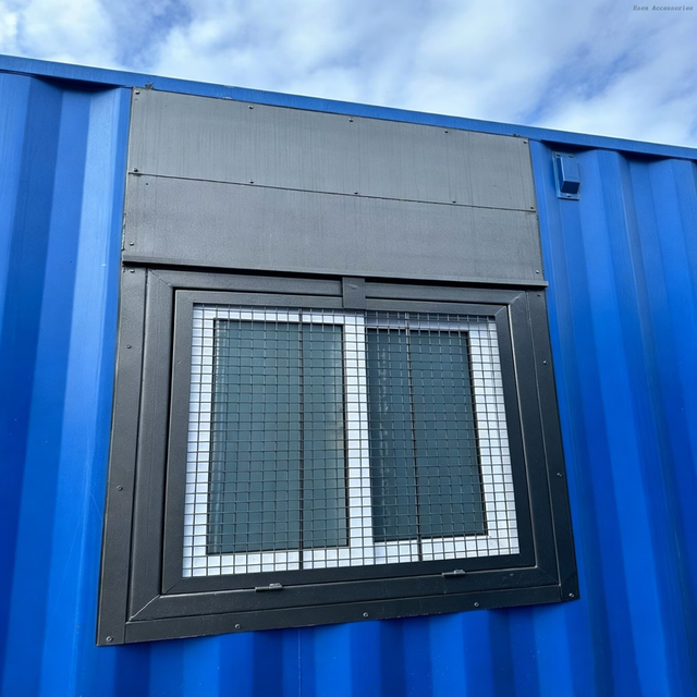 Popular Modern Customized Aluminium Shipping Container Anti-theft Sliding Window with Security Grill 