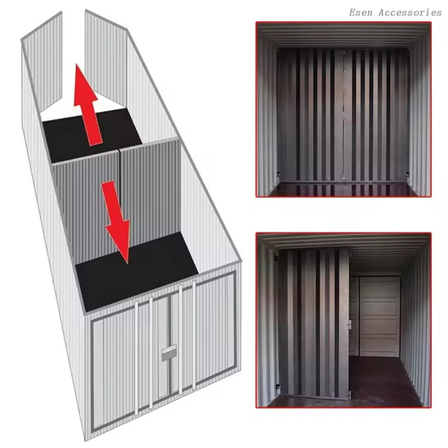 Heavy Duty No Welding Shipping Container Internal Partition Wall Removable Steel Container Divider Wall for Custom Space
