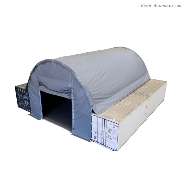 20ft 40ft Steel Frame PVC Industrial Container Cover Roof Canopy Waterproof Storage Shed Tent for Shipping Container