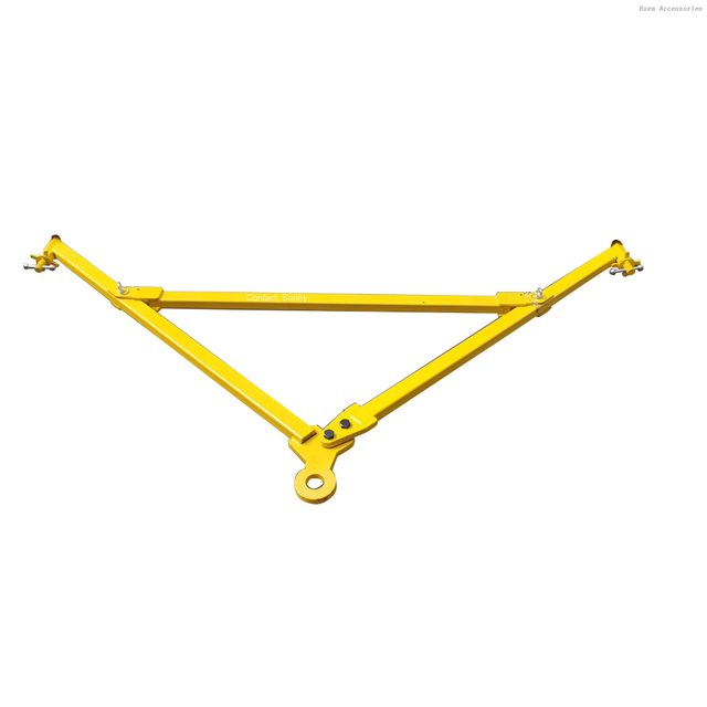 35 Ton Foldable Shipping Container Movement Forklift Yoke ISO Triangular Tow Bar Kit for Yard Container Moving