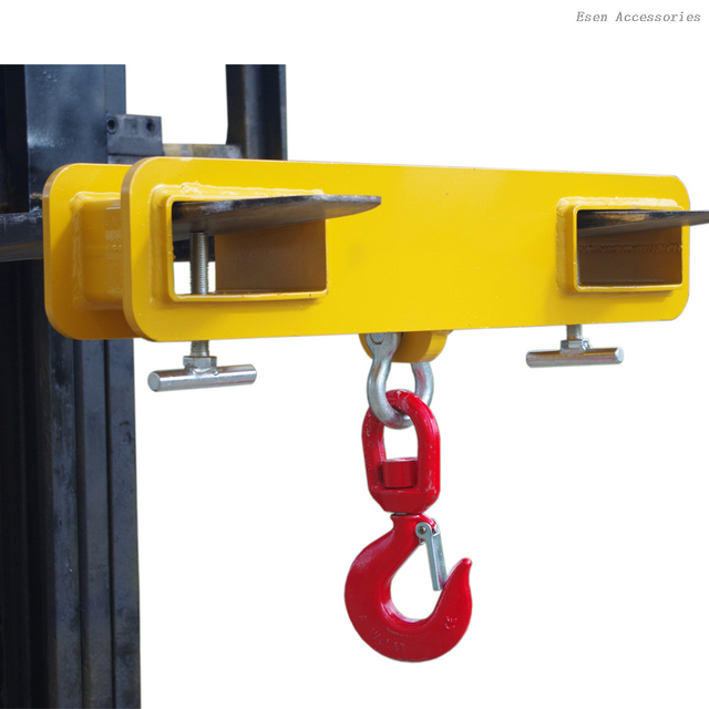 Forklift Crane Lifting Beam Attachment 1T 2.5T 4T 5T Fork Mounted Hoist Hook for Material Lifting