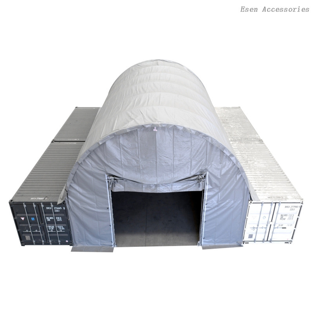 20ft 40ft Steel Frame PVC Industrial Container Cover Roof Canopy Waterproof Storage Shed Tent for Shipping Container